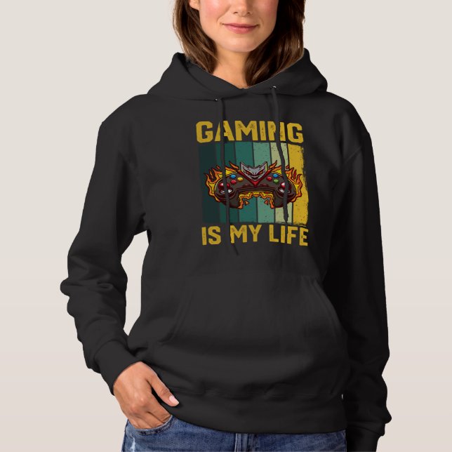 Gaming Is My Life  Video Gaming T Shirt (Framsida)
