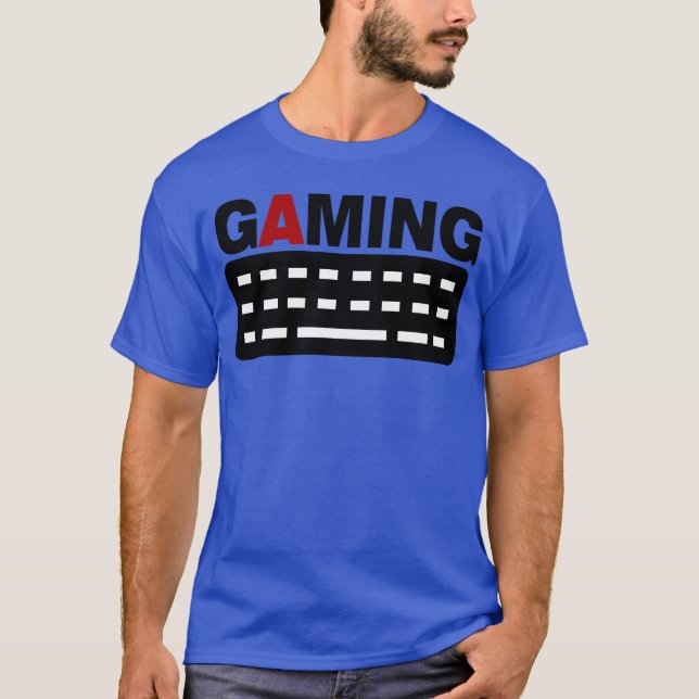 gaming keyboard pc gamer boy friend t shirt (Framsida)