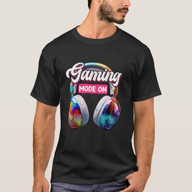 Gaming Kids GAMING MODE ON FUNNY Gamers Girl T Shirt (Framsida)