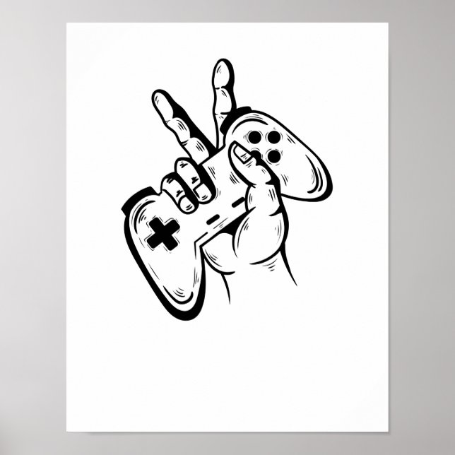 Gaming Konsole spielen mit-styrenhet Poster (Framsidan)