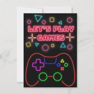 Gaming Lets Play-spel Inbjudningar