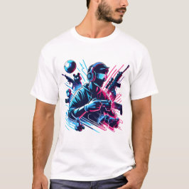 Gaming Mode Activated - Neon Gamer Art T Shirt