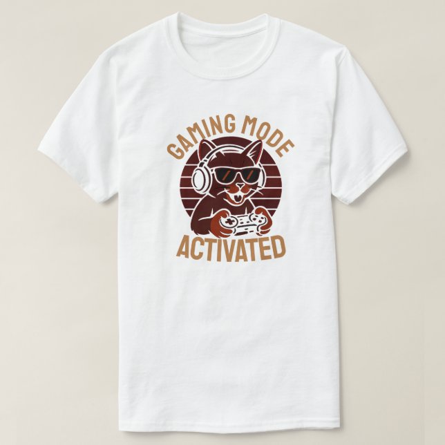 Gaming Mode Activated T Shirt (Design framsida)