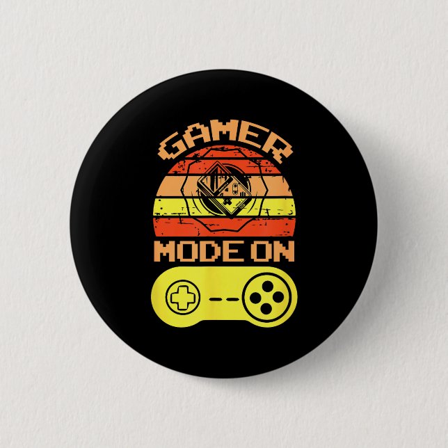 Gaming Mode On Funny Game Quotes Gift For Players  Knapp (Framsida)