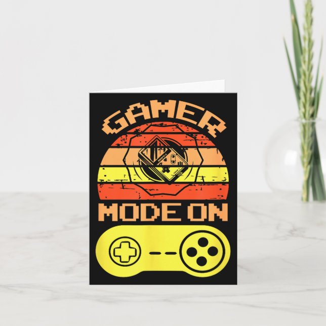Gaming Mode On Funny Game Quotes Gift For Players  Kort (Framsida)
