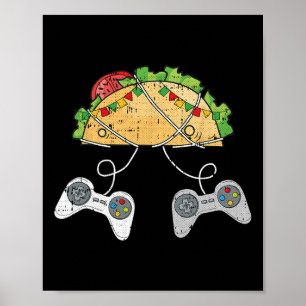 Gaming och Tacos Cinco de Mayo Video-match i Mexik Poster