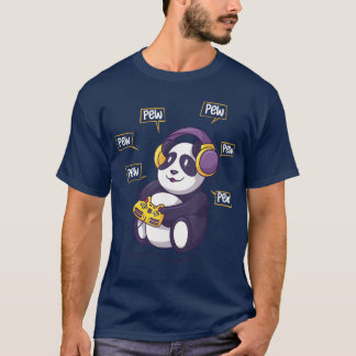 Gaming Panda Video Spelande Panda Björn rolig T Shirt