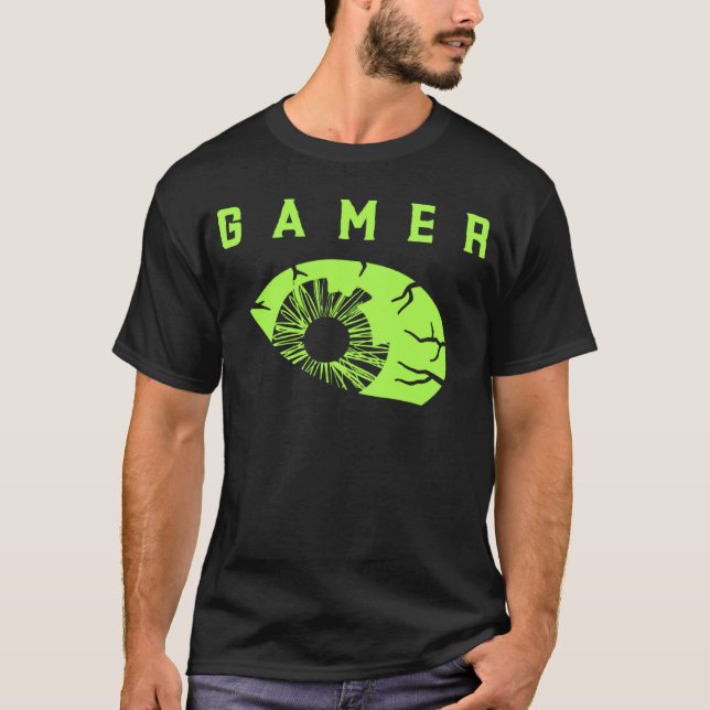 Gaming Shirt Kids Teens Gamer Eye Graphic Tshirts  (Framsida)