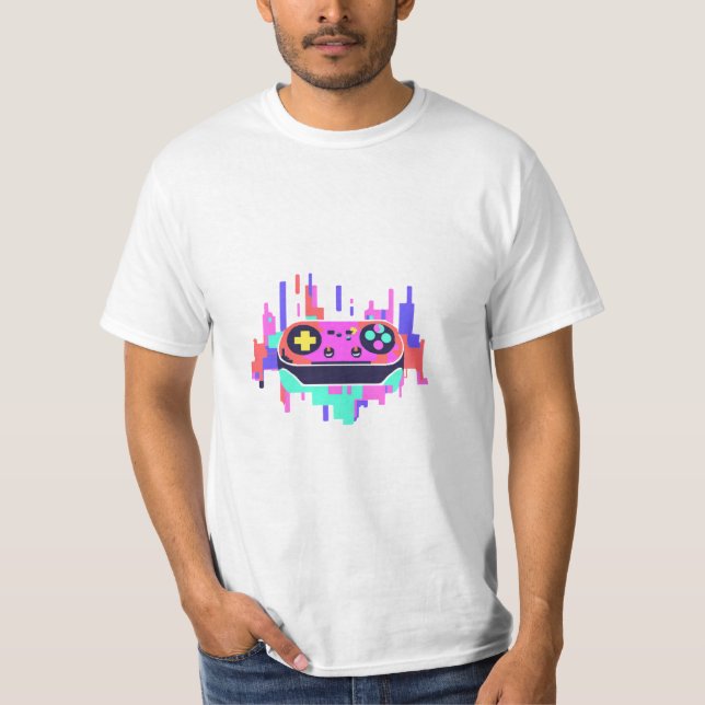 Gaming T-shirt pixel controller  (Framsida)