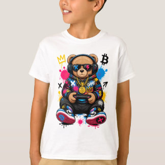 Gaming Teddy Bear Tröja | Gamer Bear T-Shirt