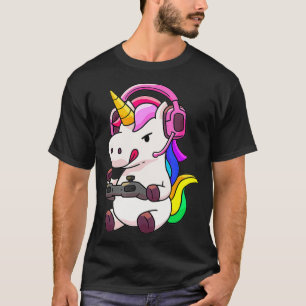 Gaming Unicorn Girl Gamer Cute Birthday Women Girl T Shirt