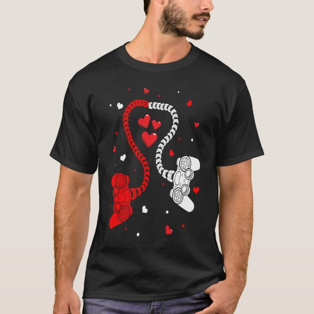 Gaming Valentine Video Games  Gamers Valentine's D T Shirt (Framsida)