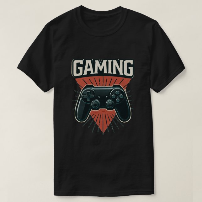 Gaming Vibes: Djärnt spelkontrolldesign T Shirt (Design framsida)