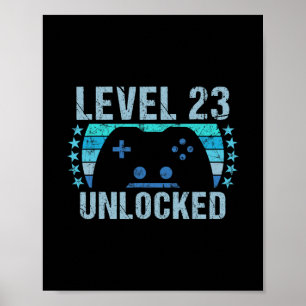 Gaming Vintage 23-årspresent för 23-årig pojke Poster