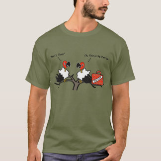 Gamkadaver Bära-på bagagetecknad Tee Shirt