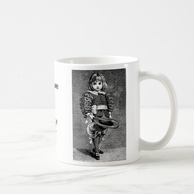Gamla 1800-talets pojke med en hög kaffemugg (Höger)