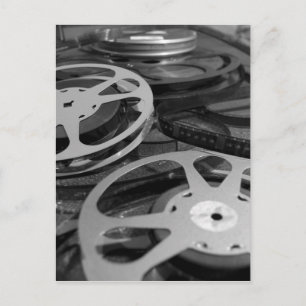 Gamla 35 mm filmrullar svart och vitt fotografi vykort