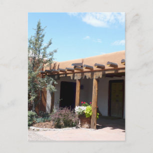 Gamla Adobe Santa Fe New mexico Vykort
