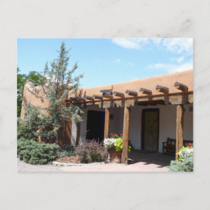 Gamla Adobe Santa Fe New mexico Vykort