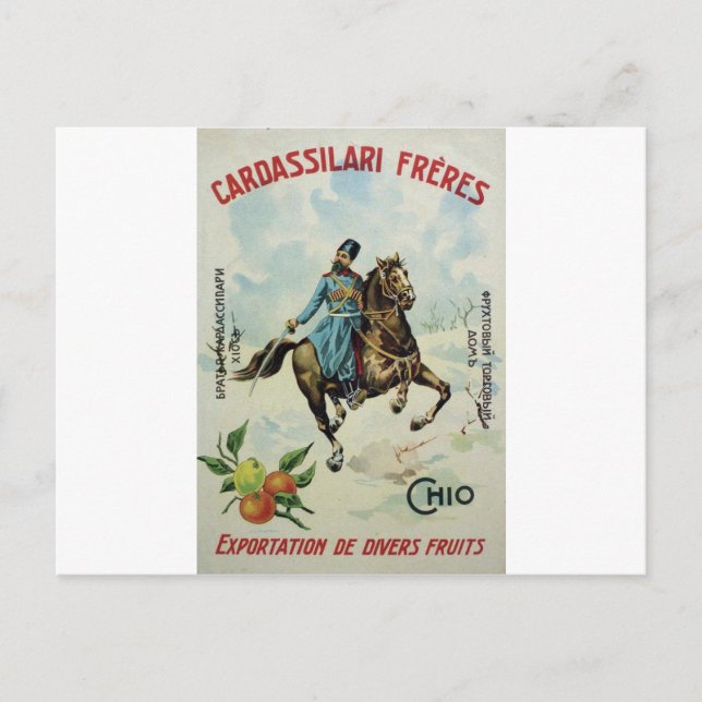 Gamla Advert Cardassilari Freres Vykort (Framsida)