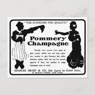 Gamla Advert Pommery Champagne Vykort