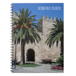 Gamla Alcudia Town Majorca Spain Vacation Souvenir Anteckningsbok