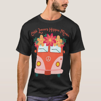 Gamla Älskare Hippie Music Hippy Camping-öl T Shirt