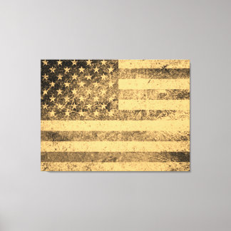 Gamla amerikanska Flagga Grunge Canvastryck