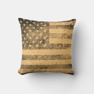 Gamla amerikanska Flagga Grunge Kudde