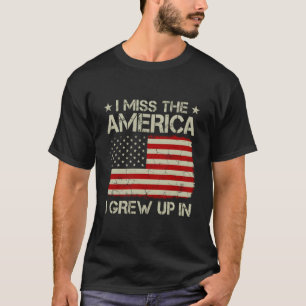 Gamla amerikanska Flagga jag saknar Amerika jag ko T Shirt