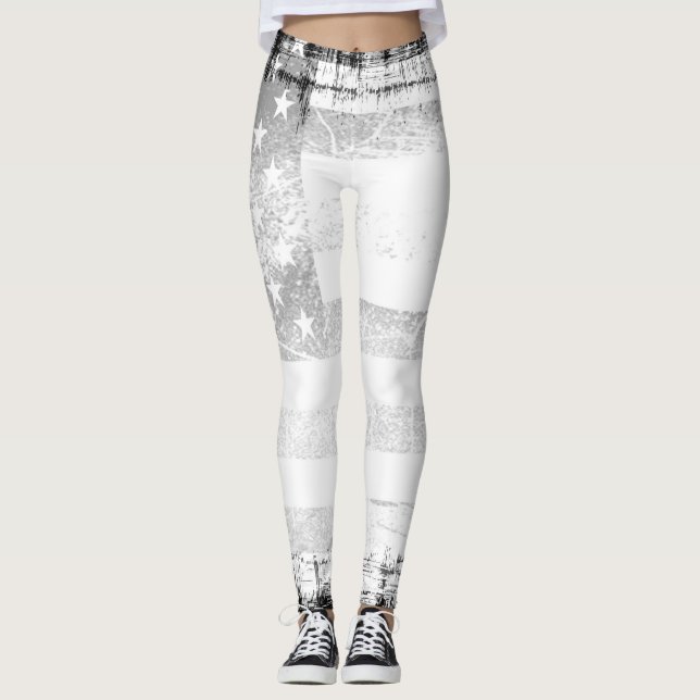 Gamla amerikanska Flagga Leggings (Framsida)