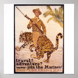 Gamla amerikanska marinsoldater Poster omkring 191