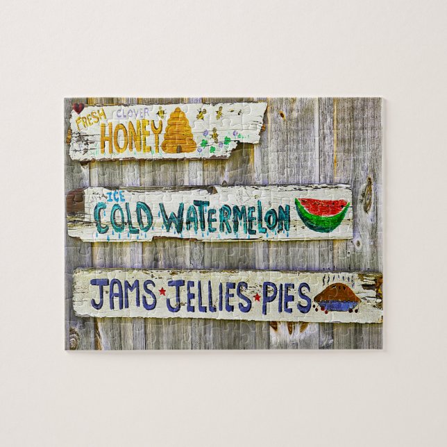 Gamla amerikanska Vintage Signs Pussel (Horisontell)