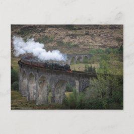 Gamla ånga tåg på Glenfinnan Viaduct Vykort