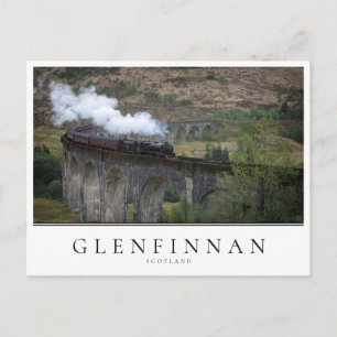 Gamla ånga tåg på Glenfinnan Viaduct Vykort