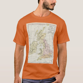 Gamla anglosaxiska brittiska öarna Karta 1901 Vint T Shirt