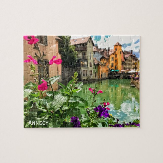 Gamla Annecy, Haute-Savoie, Fransk Alpernor Pussel (Horisontell)