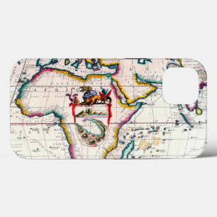 Gamla antika Karta i Afrika från 1687