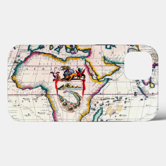 Gamla antika Karta i Afrika från 1687 (Baksida (horisontell))