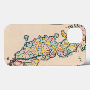 Gamla antika Karta i Japan Circa 1655
