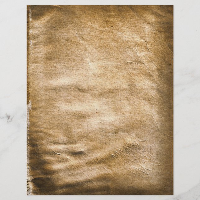 Gamla antika Wrinkled Nedfläckad Letterhead (Framsida)