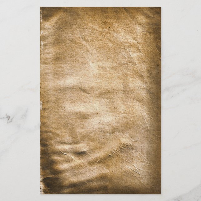 Gamla antika Wrinkled Nedfläckad Stationery Brevpapper (Framsida)