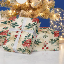 Gamla antikiska juldammar presentpapper