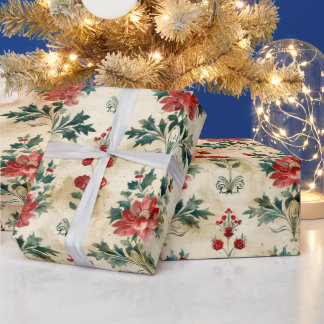 Gamla antikiska juldammar presentpapper