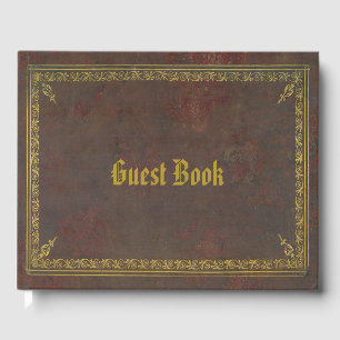 Gamla antikk bok Goth stil gäst bok