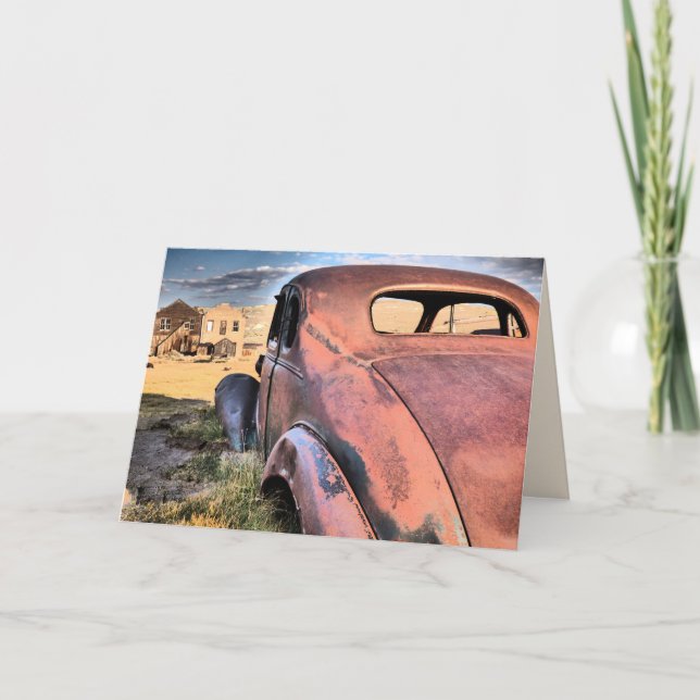 Gamla antique Red Car, Bodie CA Blank Hälsning Kort (Framsida)