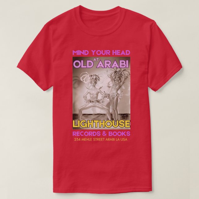 Gamla Arabi fyr Records Bokar TShirt T Shirt (Design framsida)