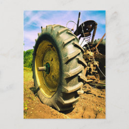 Gamla, arbetande John Deere Tractor Vykort