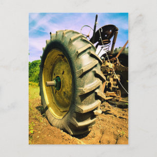 Gamla, arbetande John Deere Tractor Vykort