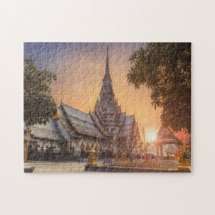 Gamla asiatiska templet pussel